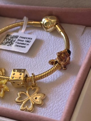 Pulsera Pandora 16cm Corazón y Dijes
