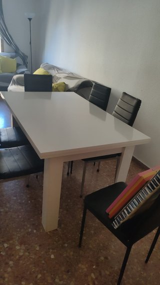 Mesa Comedor Extensible Blanca