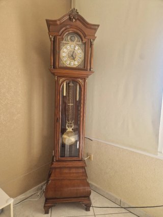 Reloj de Pie Salper Madera y Dorado