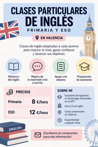 🇬🇧 CLASES PARTICULARES DE INGLÉS EN VALENCIA