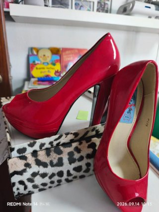 Zapatos tacón Miomio rojos talla 40
