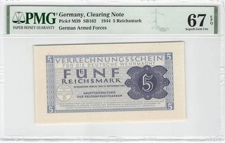 Alemania 1 y 5 Reichsmark 1944