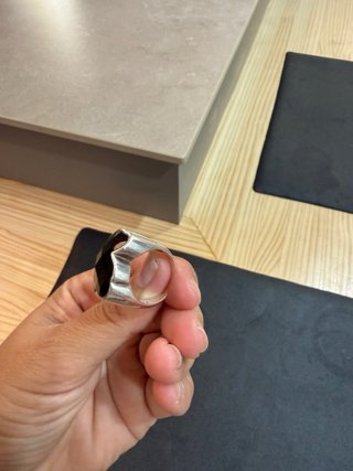 Anillo Tous Negro Plata