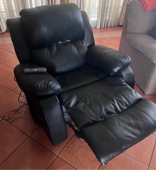Sillón Relax Cuero Negro