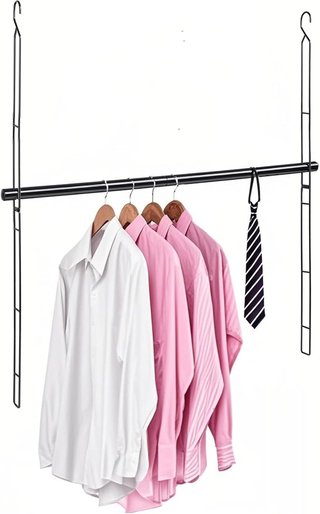 Barra armario colgante extensible 119cm negra