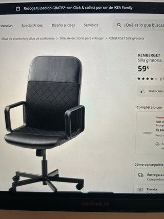 Silla de escritorio negra