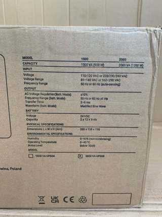 SAI UPS05 Green Cell 2000VA 1200W