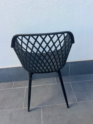 Sillón/Silla de terraza negra