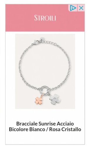 Bracciale con quadrifogli, prezzo originale:€37.90