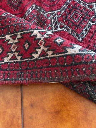 Tappeto Hamadan vintage lana rosso