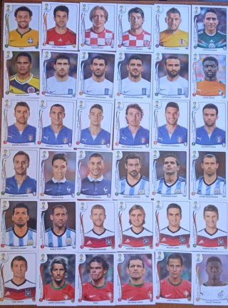 44 cromos Panini Mundial Brasil 2014