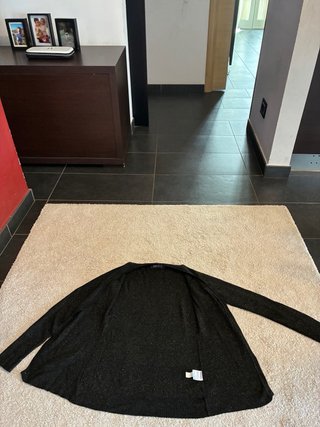 Cardigan nero brillantinato tg S/M