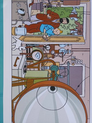CÓMIC. TINTÍN. LABORATORIO 1. CARTEL
