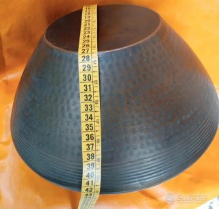 Raro Vaso Antico Rame Lavorato Mano
