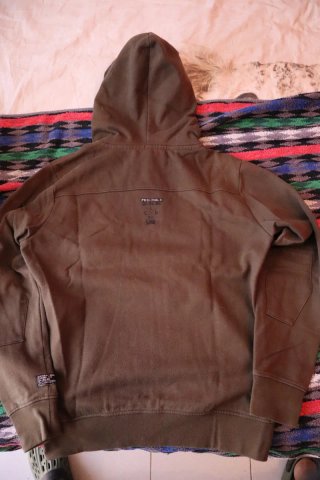 Felpa con cappuccio marrone taglia M