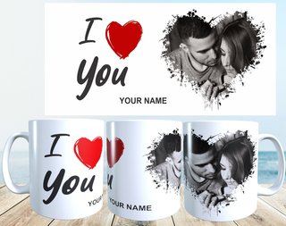 Tazza Bianca Personalizzata I LOVE YOU