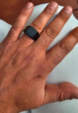 Anillo Acero Negro Hombre