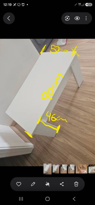 Mesa de centro salón madera blanca