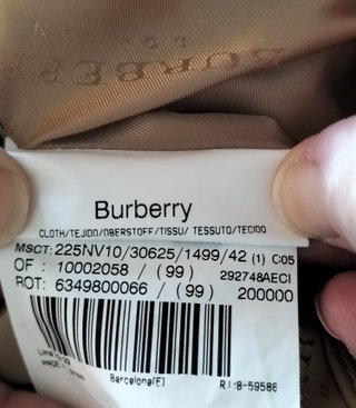 Abrigo de paño Burberry Negro.