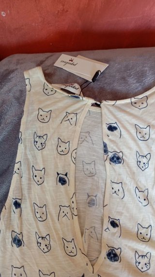 Camiseta Crop Top Gatos