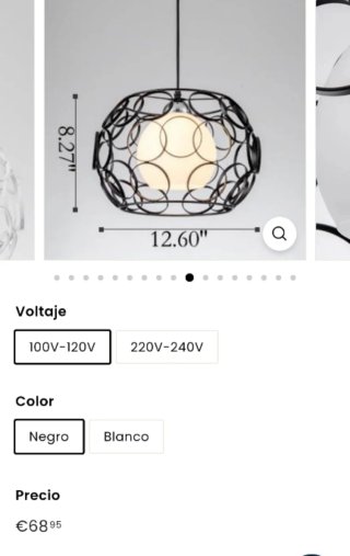 Lámpara de forja negra de diseño