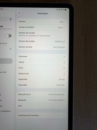 iPad Pro 11 4ª Gen Plata 128 GB