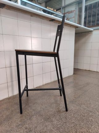 Taburete de cocina metal y madera