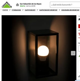 Applique da esterno nero e vetro