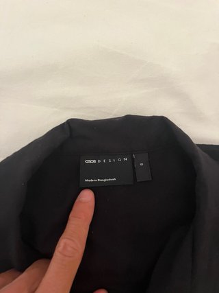 Camicia nera ASOS manica corta Tg. S