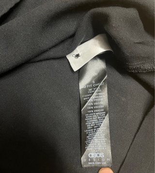 Camicia nera ASOS manica corta Tg. S