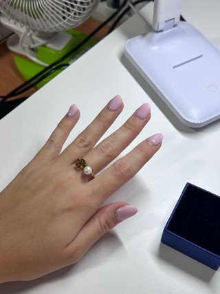 Anillo Tous Oso y Perla Oro