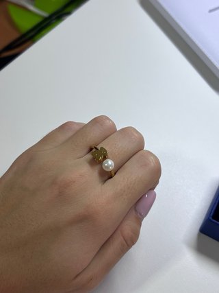 Anillo Tous Oso y Perla Oro