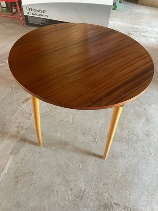 Mesa camilla redonda de madera