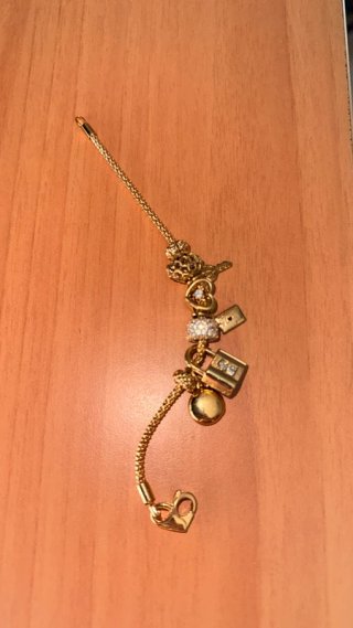 Pulsera Pandora con Charms Dorados y Plateados