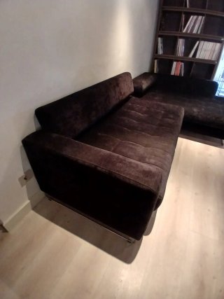 Sofá 4 plazas chaise longue gris oscuro
