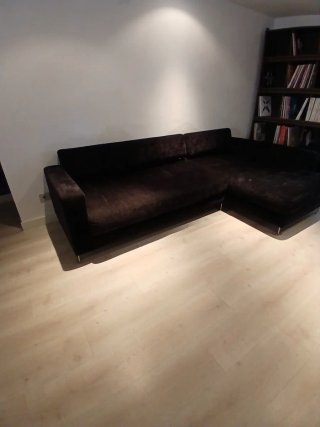 Sofá 4 plazas chaise longue gris oscuro