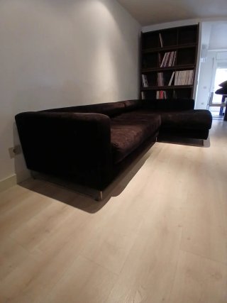Sofá 4 plazas chaise longue gris oscuro