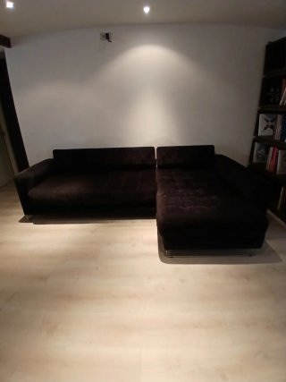 Sofá 4 plazas chaise longue gris oscuro