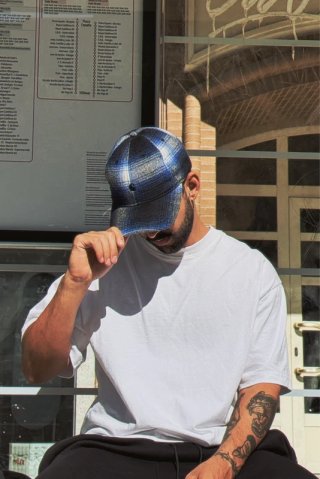 Gorra Carhartt WIP Moreau Check Azul/Gris