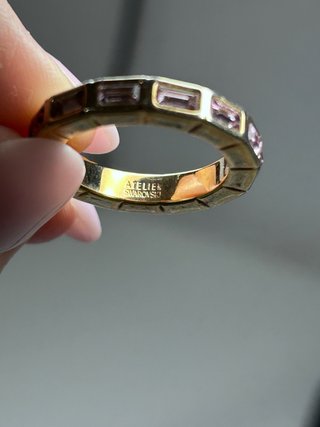 Anillo Swarovski Matrix Oro Rosa y Rosa talla 55