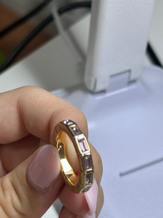 Anillo Swarovski Matrix Oro Rosa y Rosa talla 55
