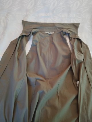 Abito chemisier senza maniche verde oliva