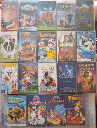 Lote Cintas VHS Cine Infantil