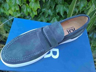 Scarpe uomo pelle 42 grigie mocassino italy