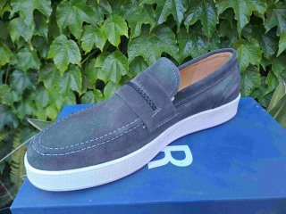 Scarpe uomo pelle 42 grigie mocassino italy