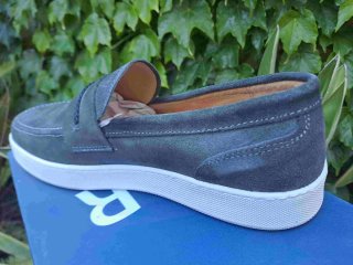 Scarpe uomo pelle 42 grigie mocassino italy