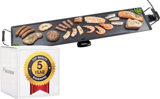 Bestron XXXL Plancha electrica para cocinar, plancha cocina con revestimiento antiadherente