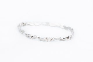 Pulsera de oro blanco de 18k. Ref:080-05-00104