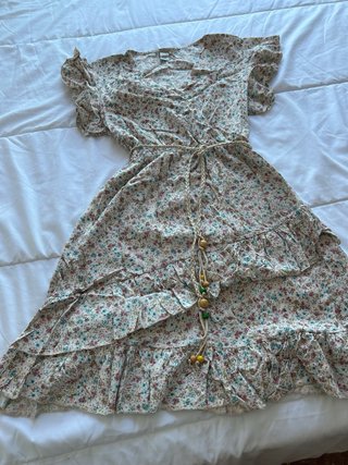 Vestido corto floral boho