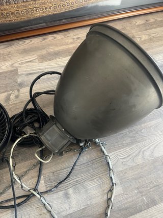 Lámpara d Techo Ovalada Vintage y Ventilador